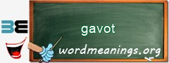 WordMeaning blackboard for gavot